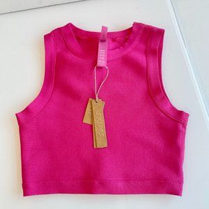 SKIMS - KNIT BEACHWEAR HIGH NECK TOP - Magenta - XXS - NWT!